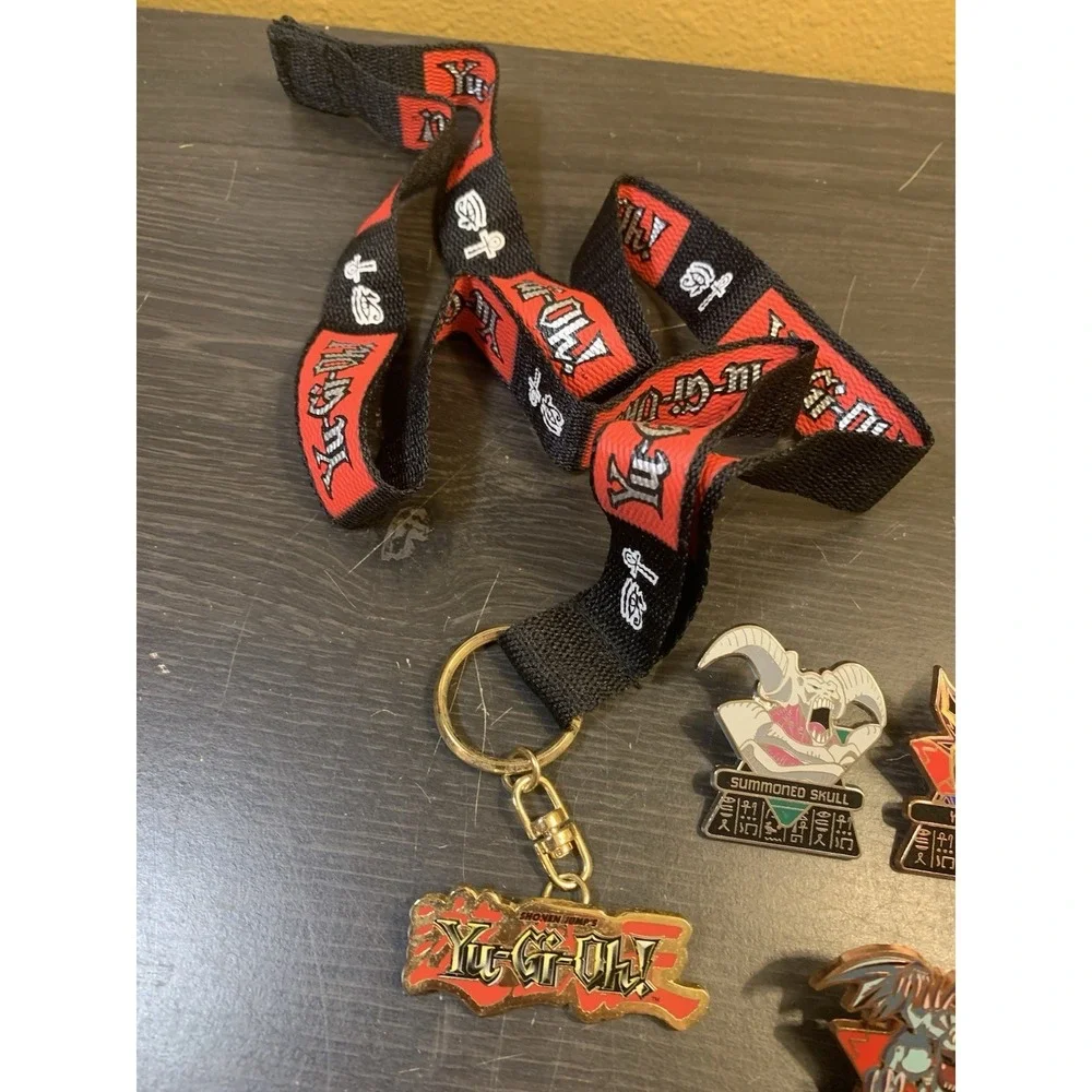 2003 Yu-Gi-Oh! Lanyard With 3 1st Edition Collector Pins Lot
